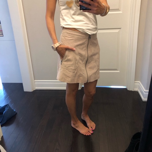 🌺MANGO leather/suede skirt - Picture 3 of 13